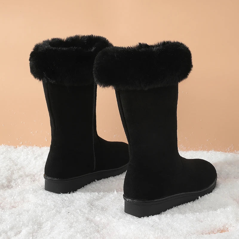 Sophie - Faux Fur Lined Zipper Boots