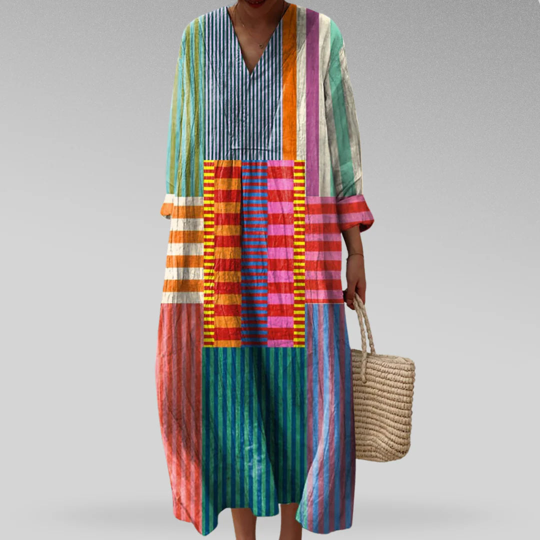 Julia | Casual Vibrant Striped Dress