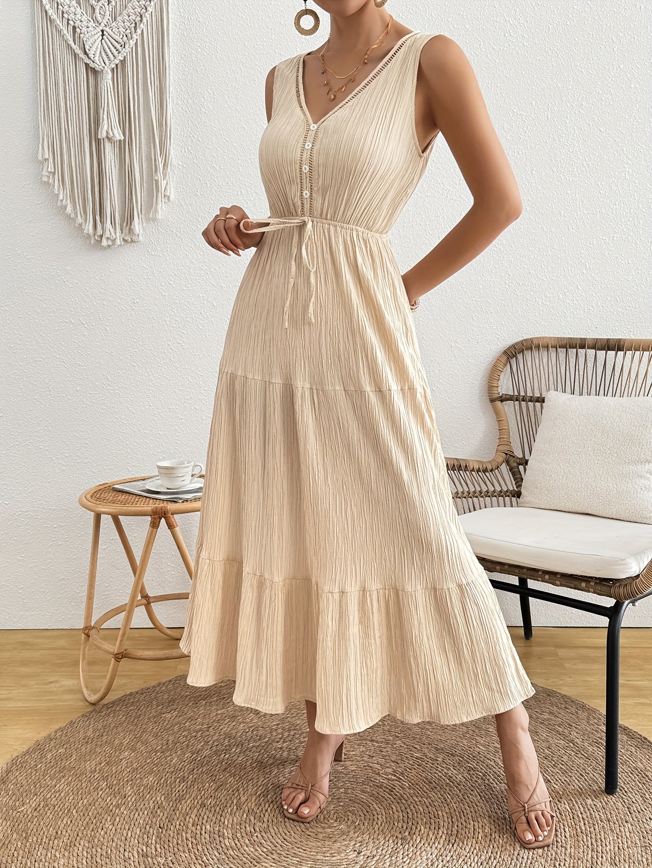 Maya – Button-Front Maxi Dress