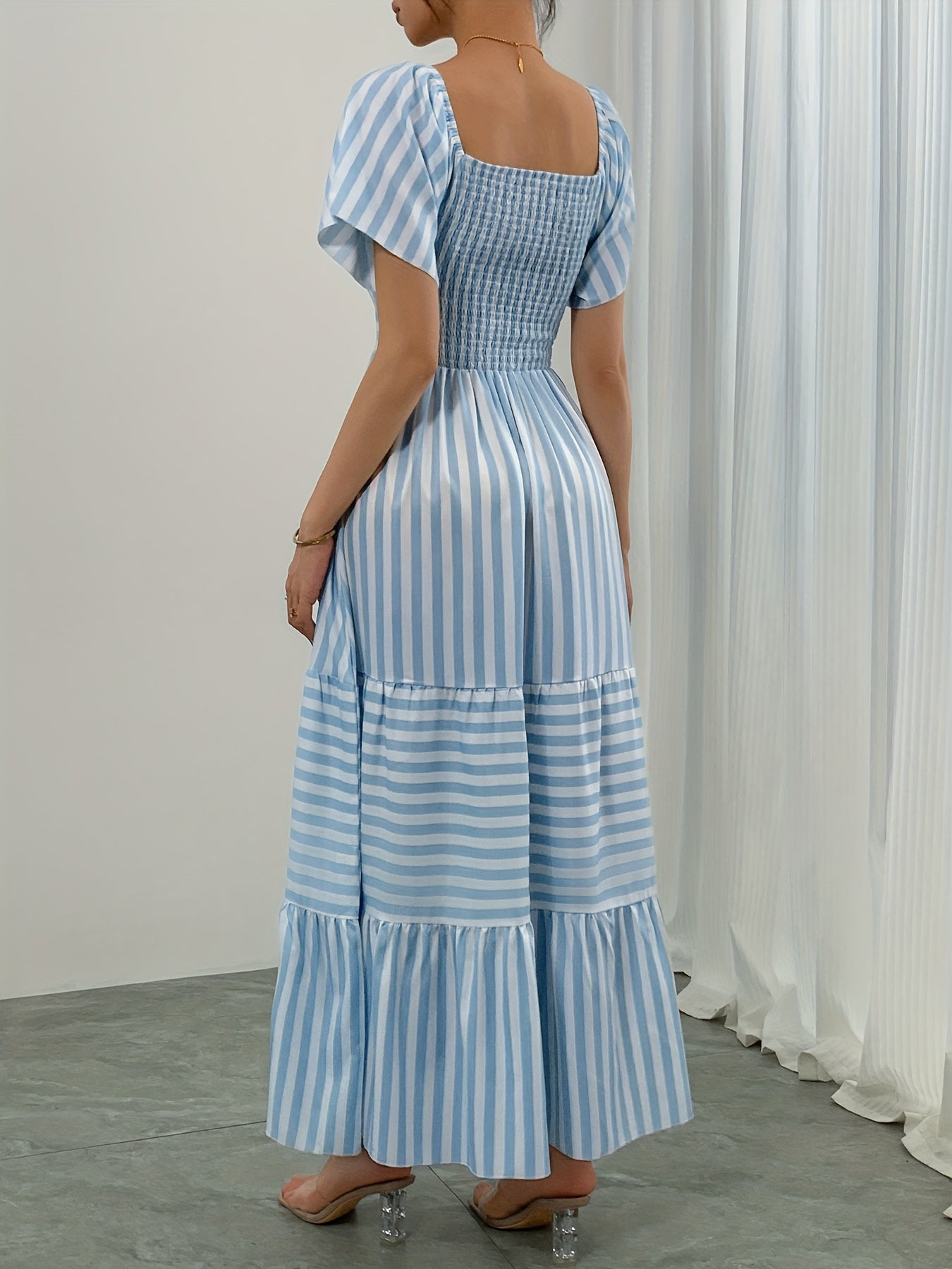 Marina – Striped Midi Dress
