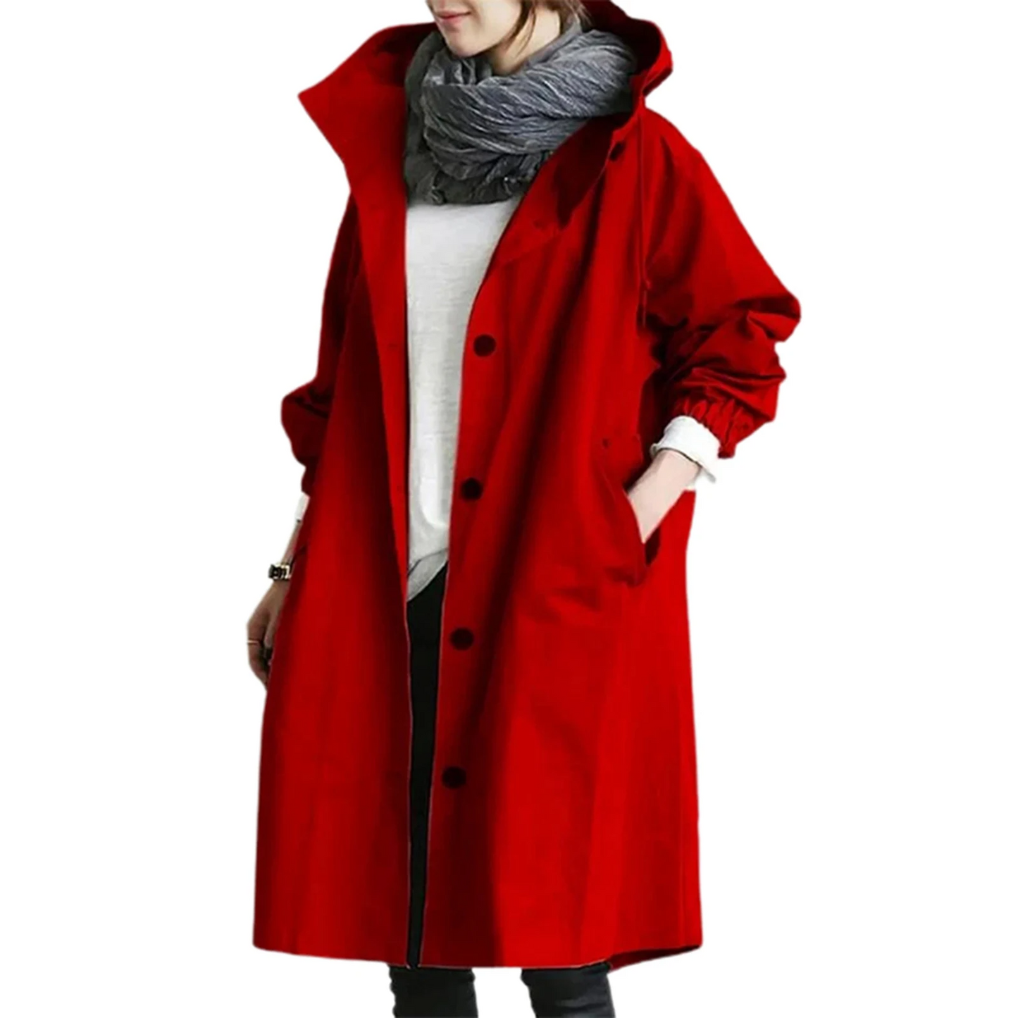 Lena - Relaxed Hooded Trenchcoat