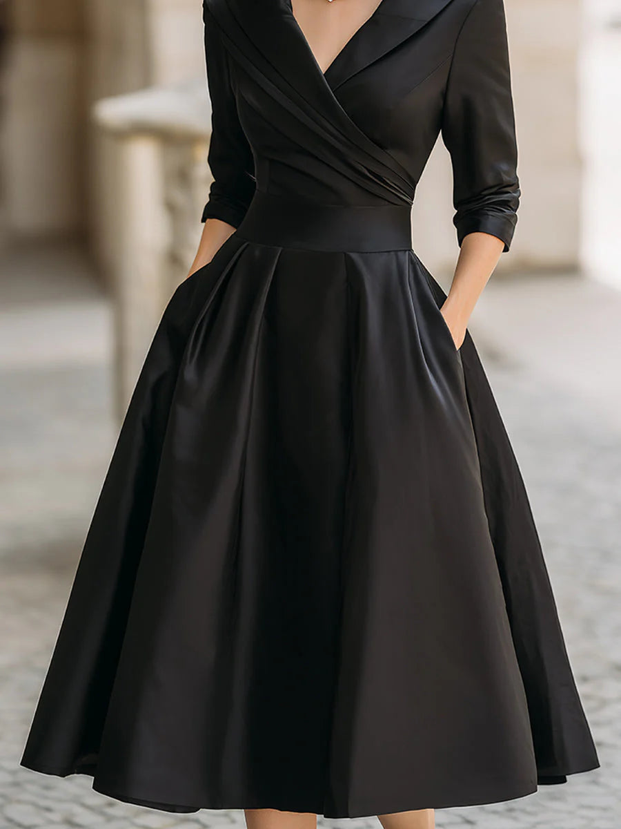 Lina | Satin Midi Dress