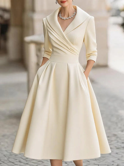Lina | Satin Midi Dress