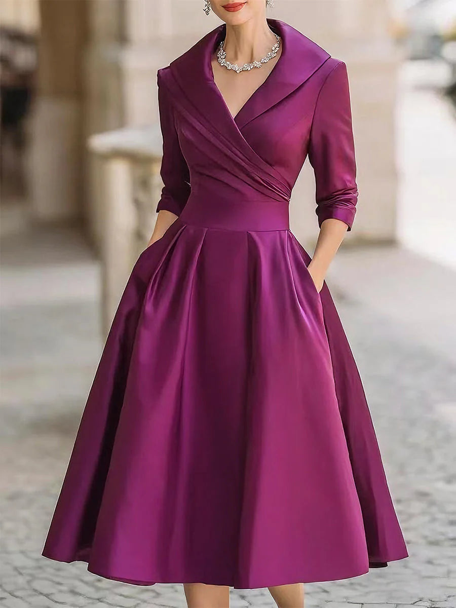 Lina | Satin Midi Dress
