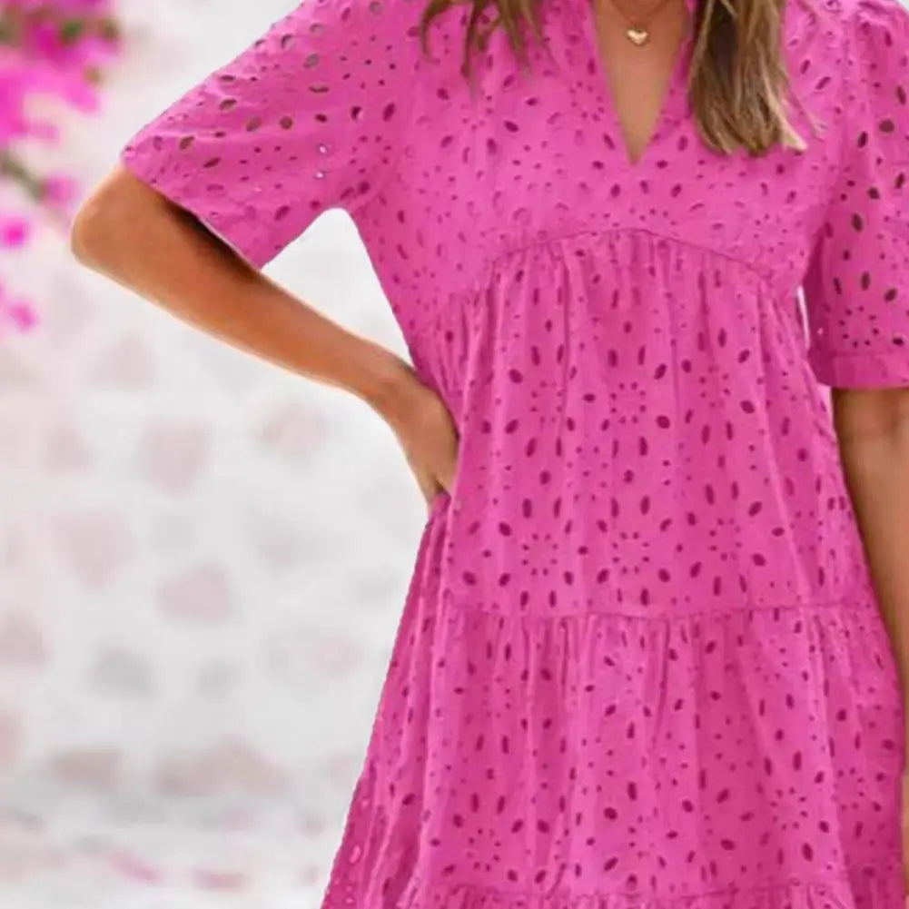 RICA™ - Chic Lace Ruffle Summer Dress