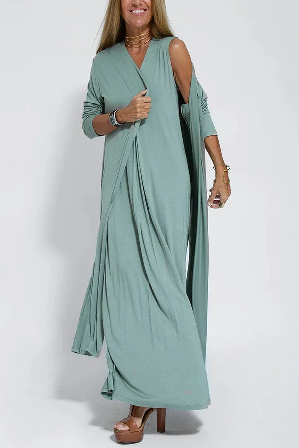 Lyvazza - Elegant long dress + cardigan FREE