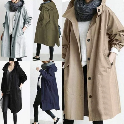 Lena - Relaxed Hooded Trenchcoat