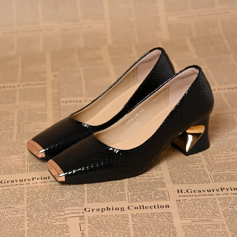 Ella - Patent Block Heels