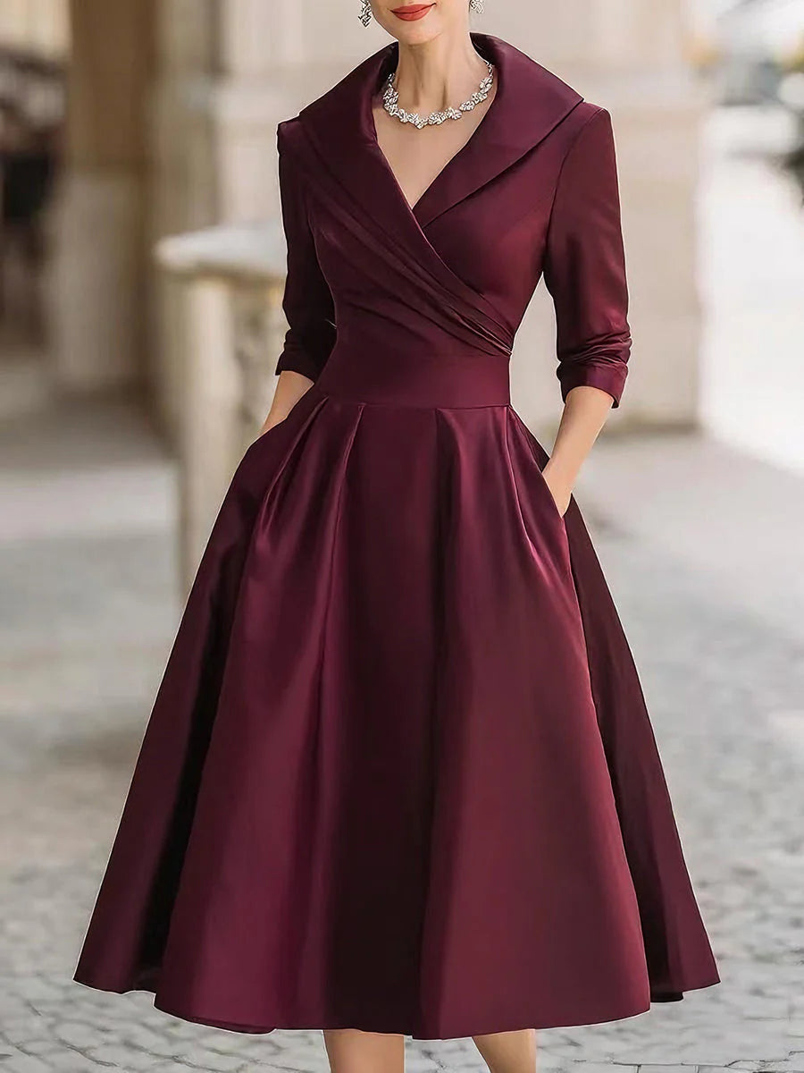 Lina | Satin Midi Dress