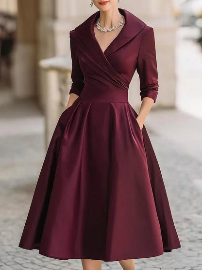 Lina | Satin Midi Dress