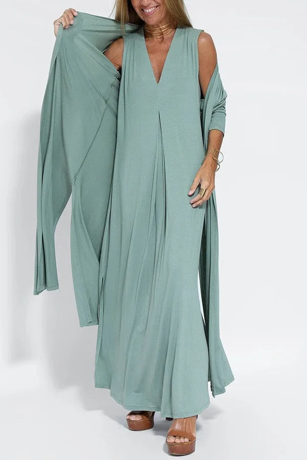 Lyvazza - Elegant long dress + cardigan FREE