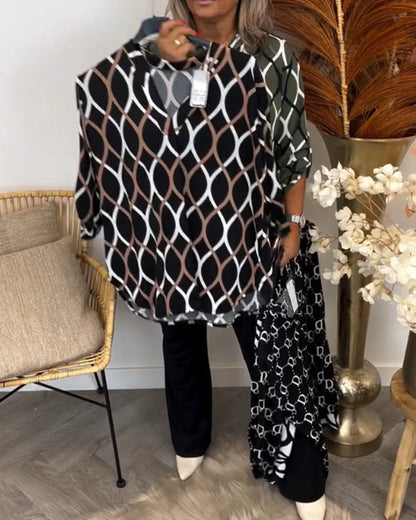 Florina™ - Casual Long Sleeve Blouse with Elegant Pattern