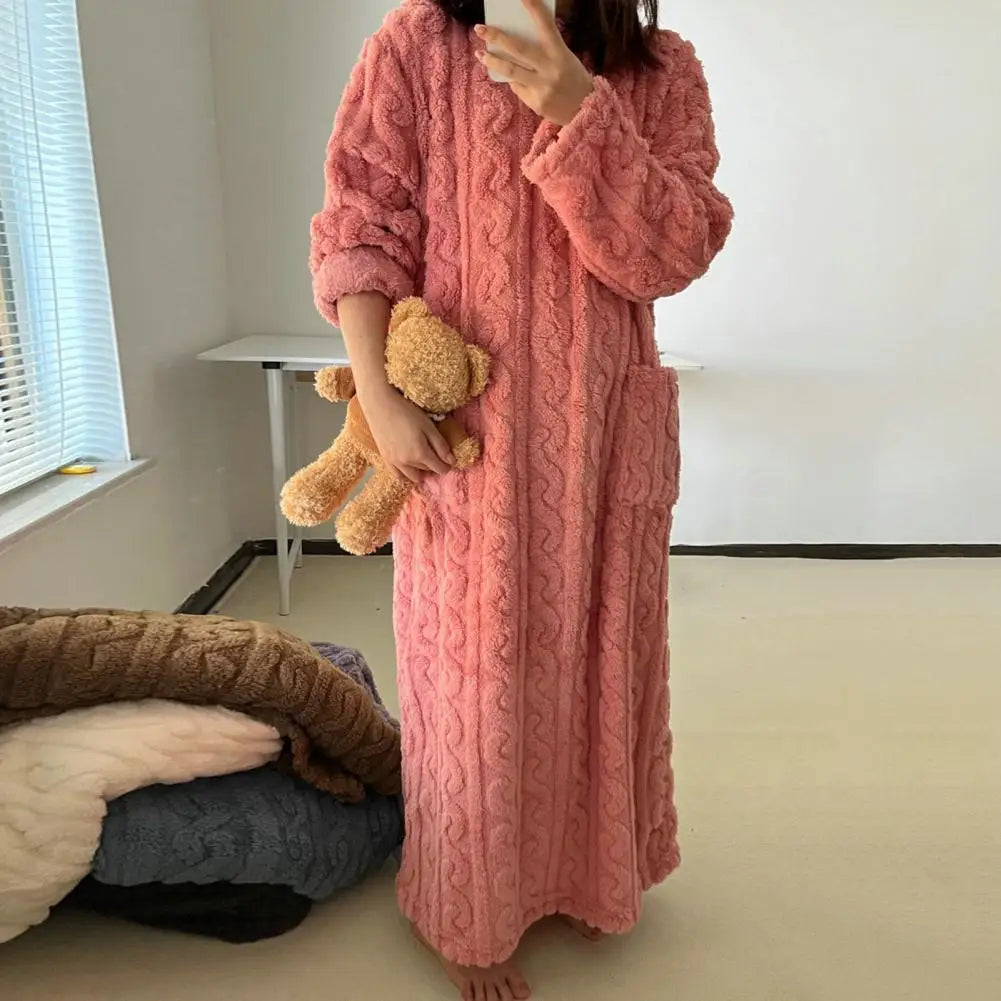 Vreni – Winter Coral Velvet Home Clothes