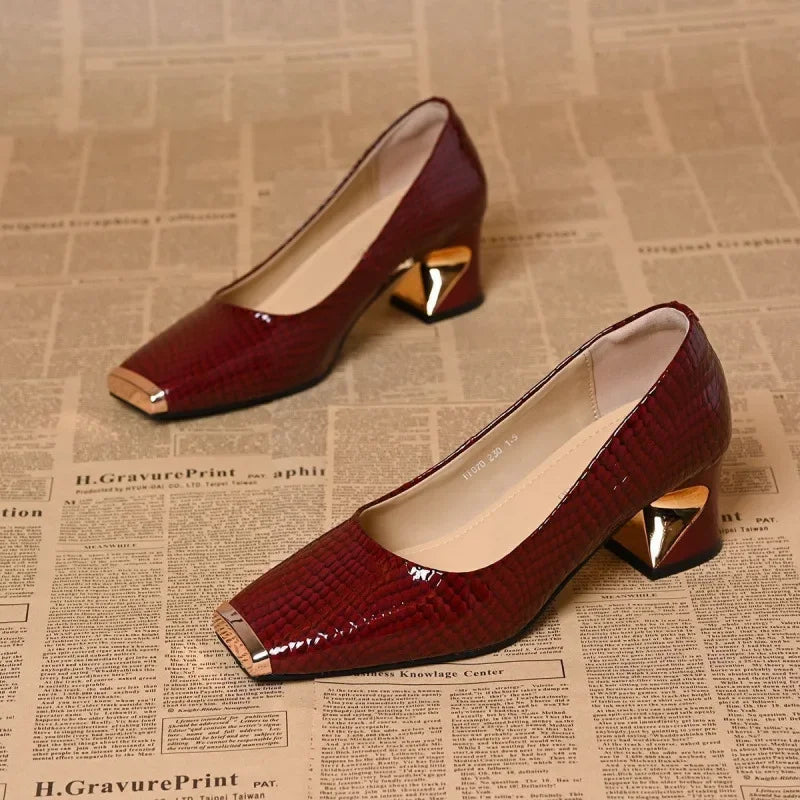 Ella - Patent Block Heels