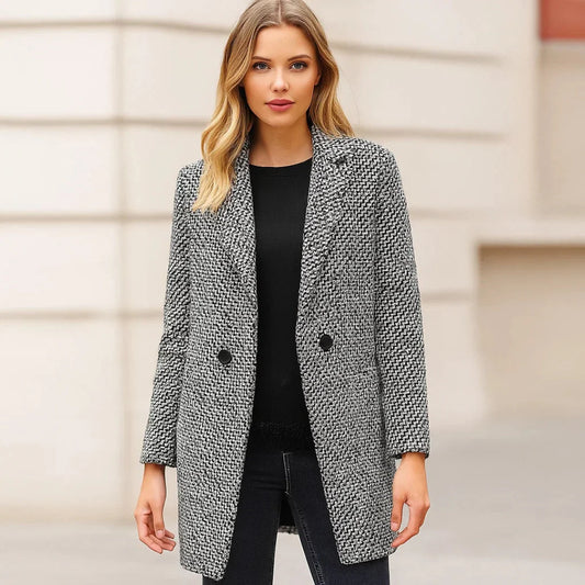 Kensington Wool‑Blend Long Jacket