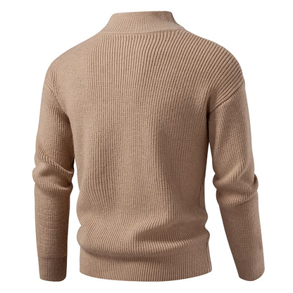 Calvin - Men's Knitted Zip-Up Cardigan