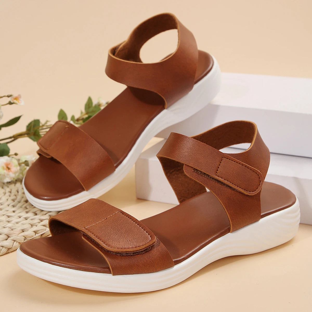 JORELLE | VELCRO STRAP COMFORT SANDALS