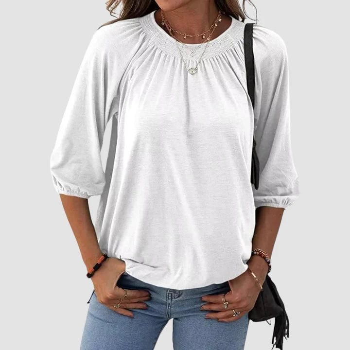 Loose Fit Women's Half Sleeve Top
