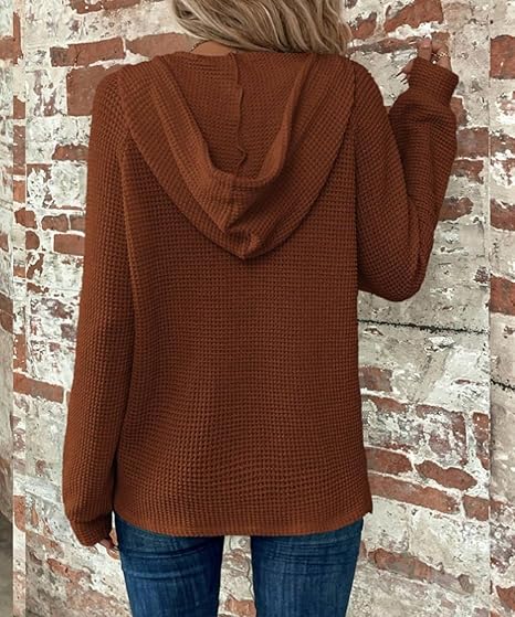 Mila Textured Button Hoodie