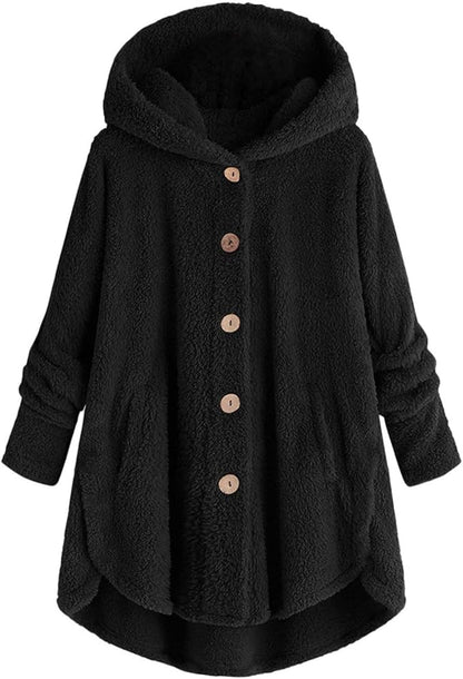 Jesse | Winter Hooded Double-faced Fleece Coat