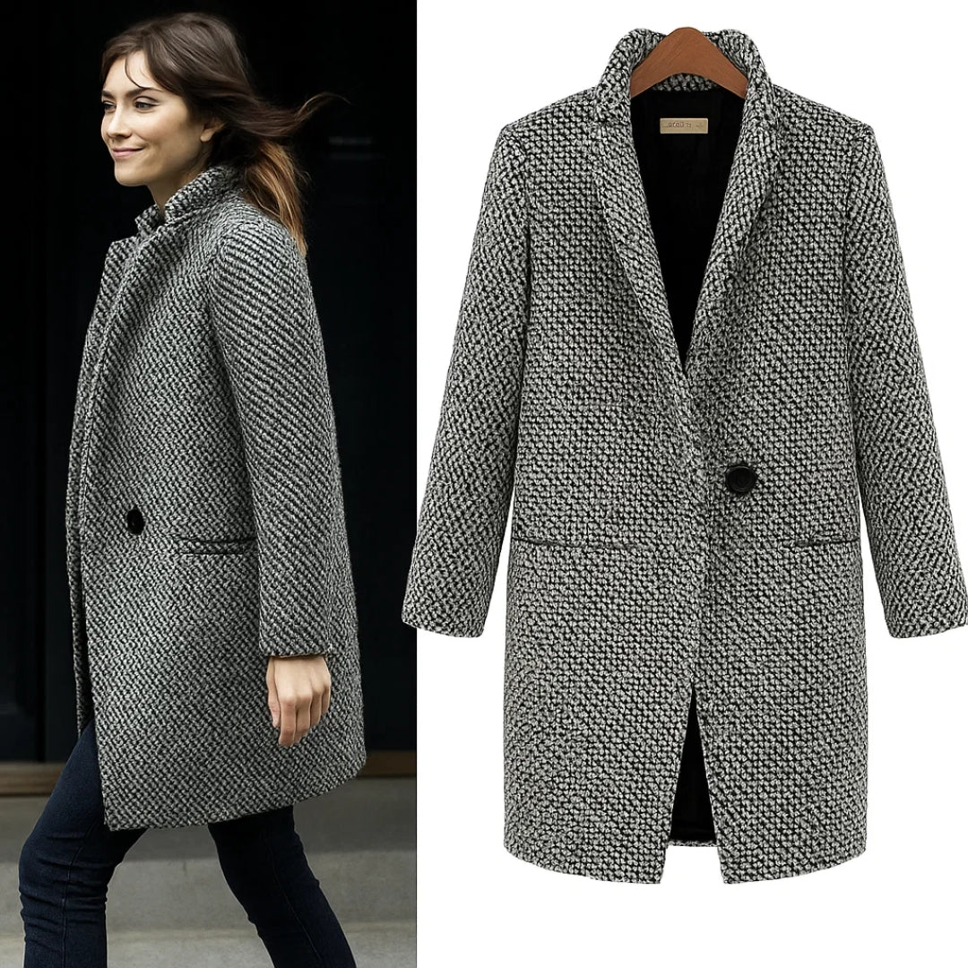 Kensington Wool‑Blend Long Jacket