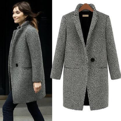 Kensington Wool‑Blend Long Jacket