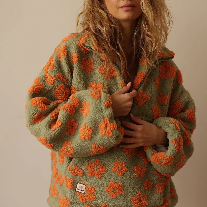 Daisy | Long Sleeve Fleece Hoodie