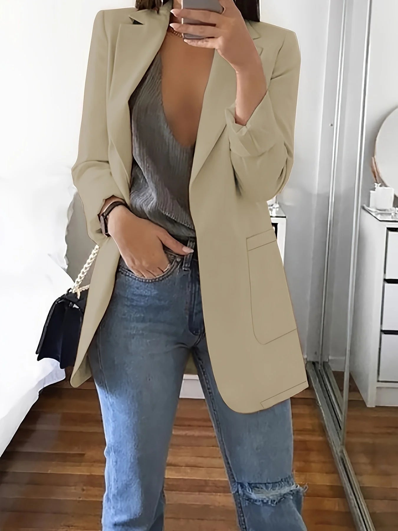 CAMBRIA | RELAXED LONG BLAZER