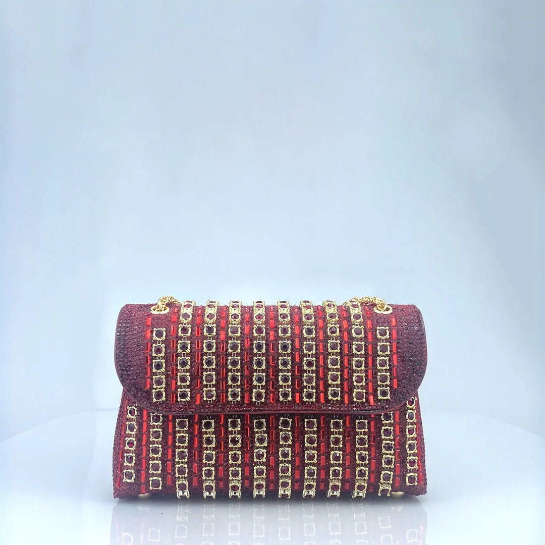 LAVIERA™ - Chic Chain Colored Diamond Shoulder Bag