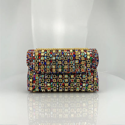 LAVIERA™ - Chic Chain Colored Diamond Shoulder Bag