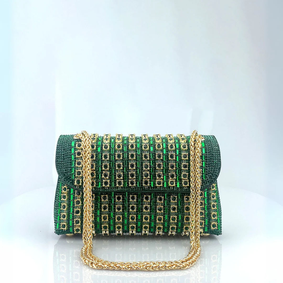 LAVIERA™ - Chic Chain Colored Diamond Shoulder Bag