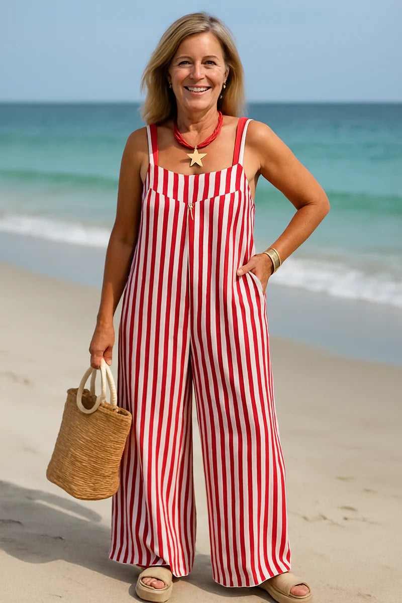 Madeline | Striped Wide-Leg Jumpsuit