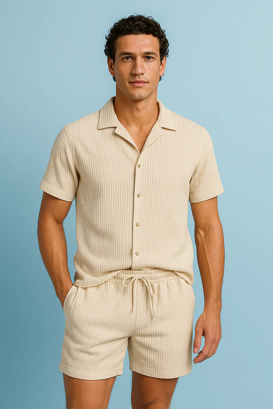 Palmer - Casual Short Sleeve Two Piece Summer Set