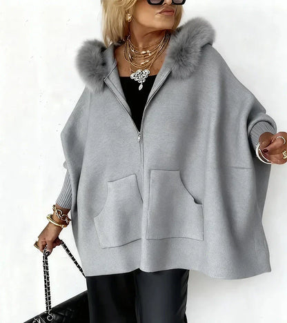 ARABELLE | Casual Hooded Coat with Fur Collar