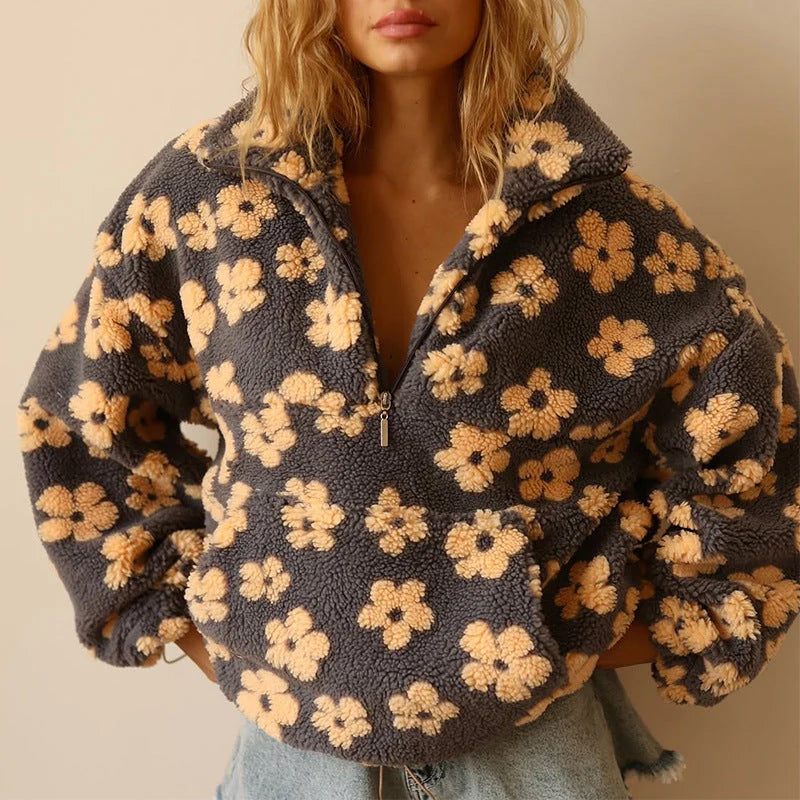 Daisy | Long Sleeve Fleece Hoodie