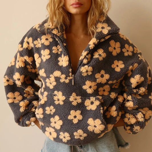 Daisy | Long Sleeve Fleece Hoodie