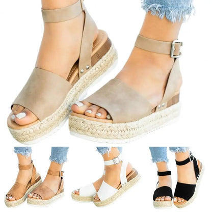 QIREL | ESPADRILLE PLATFORM SANDALS