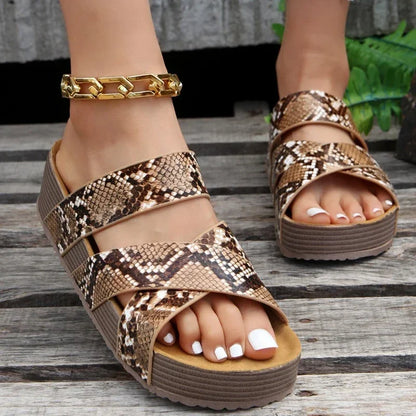TREVINA | WOVEN STRAP PLATFORM SANDALS
