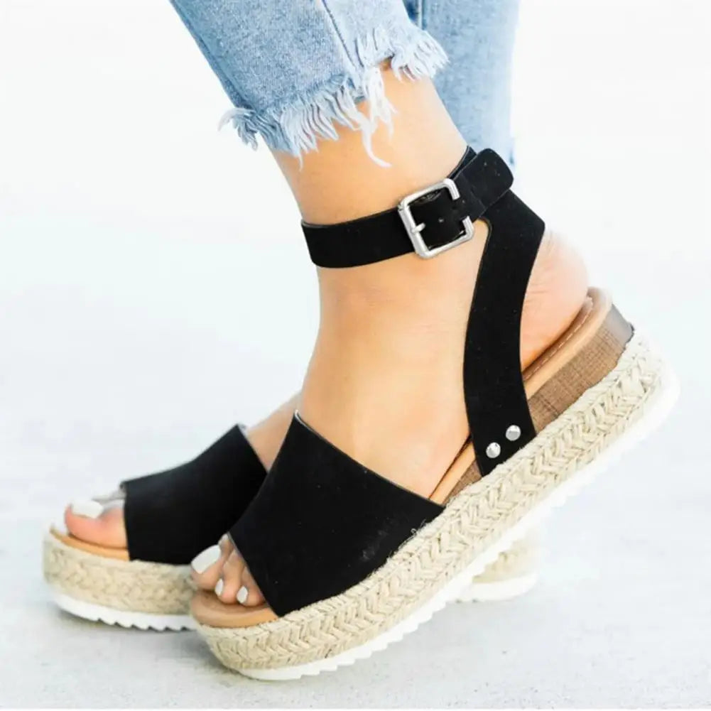 QIREL | ESPADRILLE PLATFORM SANDALS