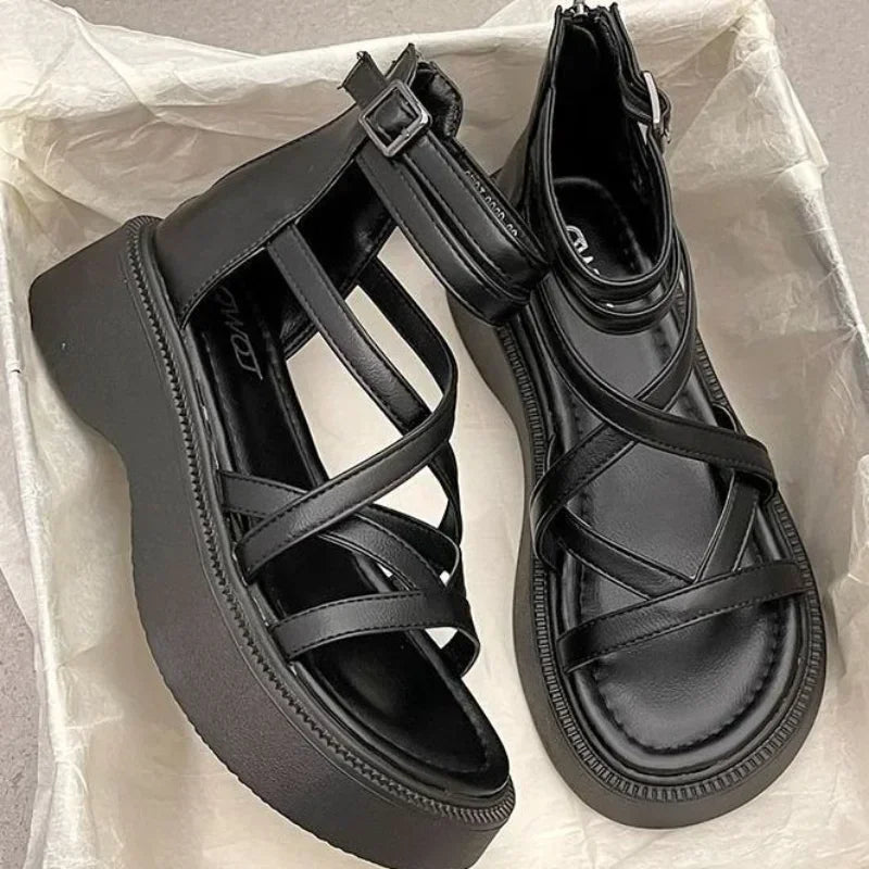 SAELYN | MODERN STRAPPY PLATFORM SANDALS