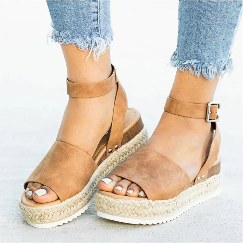 QIREL | ESPADRILLE PLATFORM SANDALS