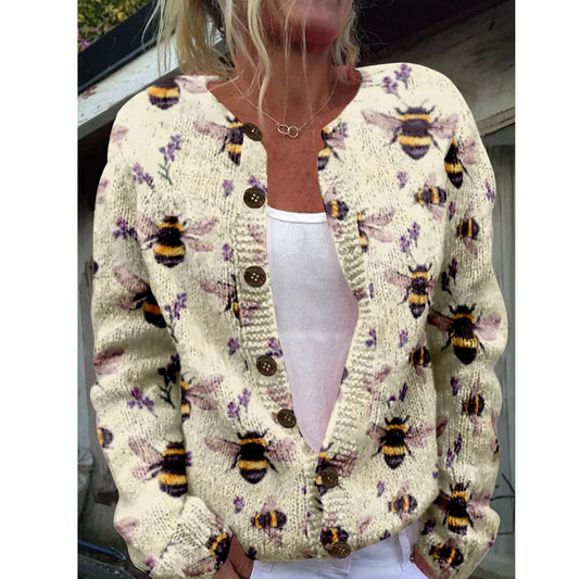 Lotta | Chic cardigan with print