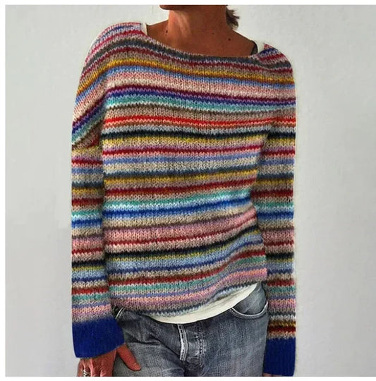 CASSANDRA | STRIPED KNIT SWEATER