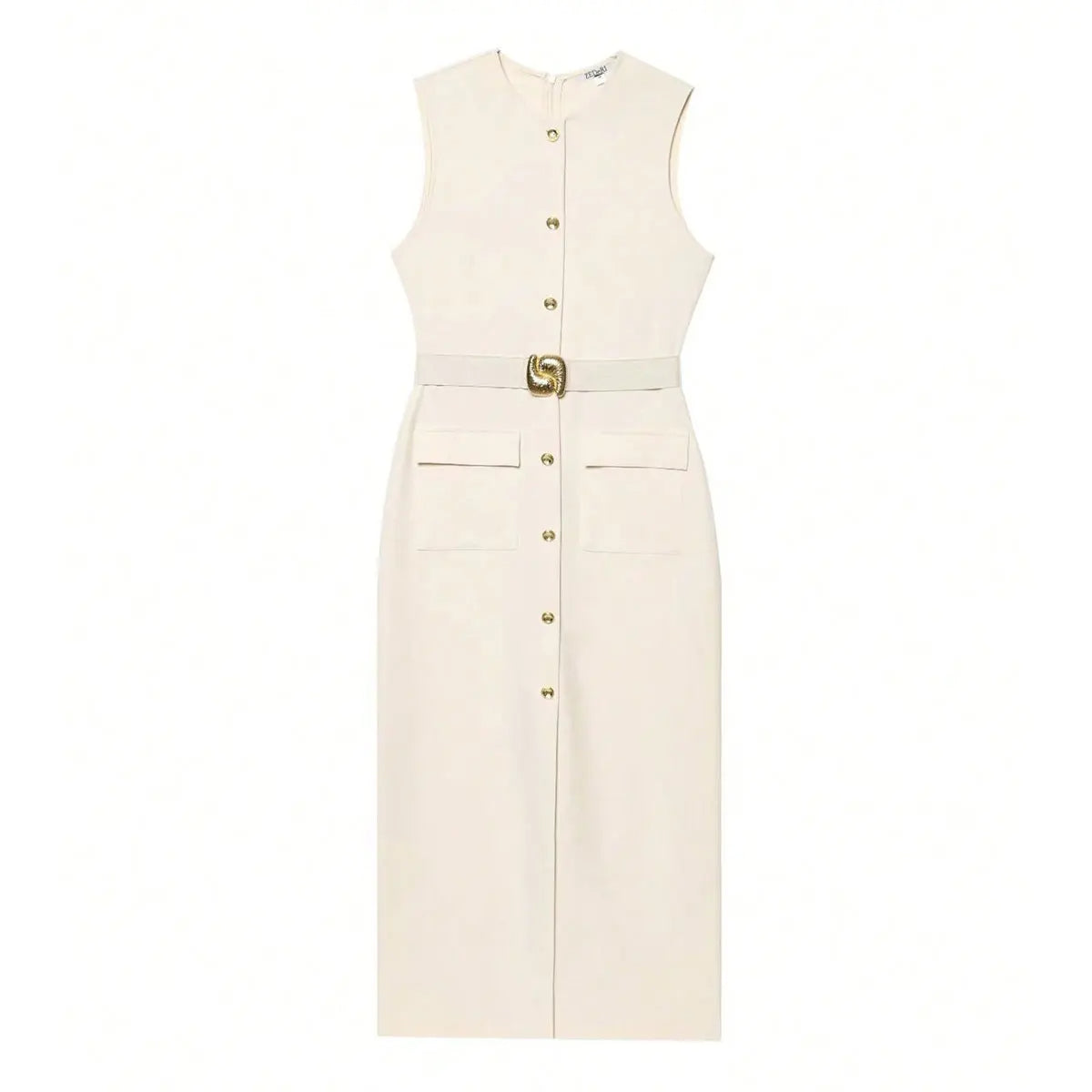 Sophia - Sleeveless Office Midi Dress