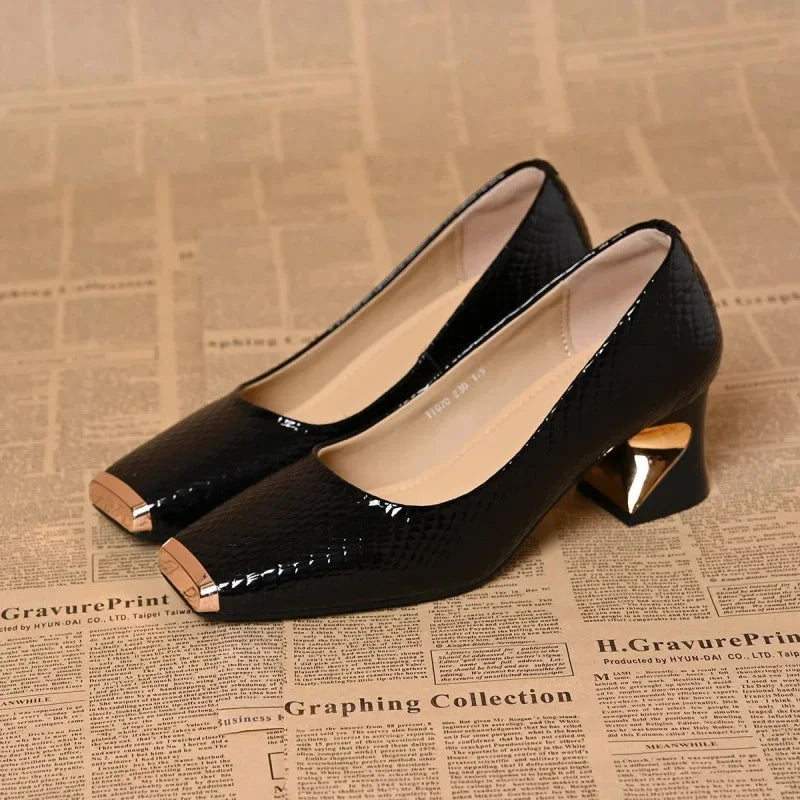 Ella - Patent Block Heels