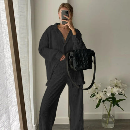 Sarah - Casual Wide-leg Trousers Set