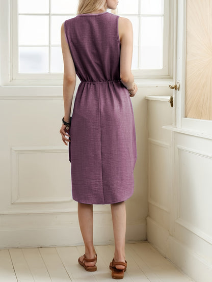 Layla – Sleeveless V-Neck Midi Dress