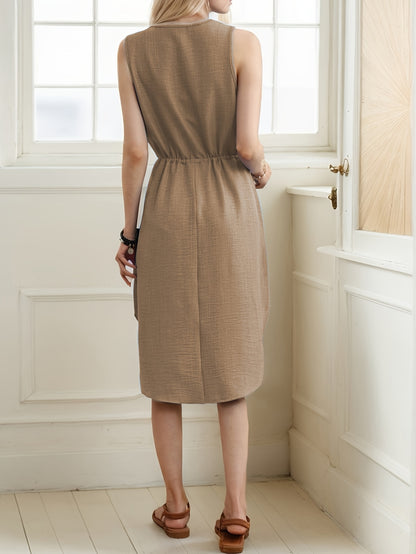 Layla – Sleeveless V-Neck Midi Dress