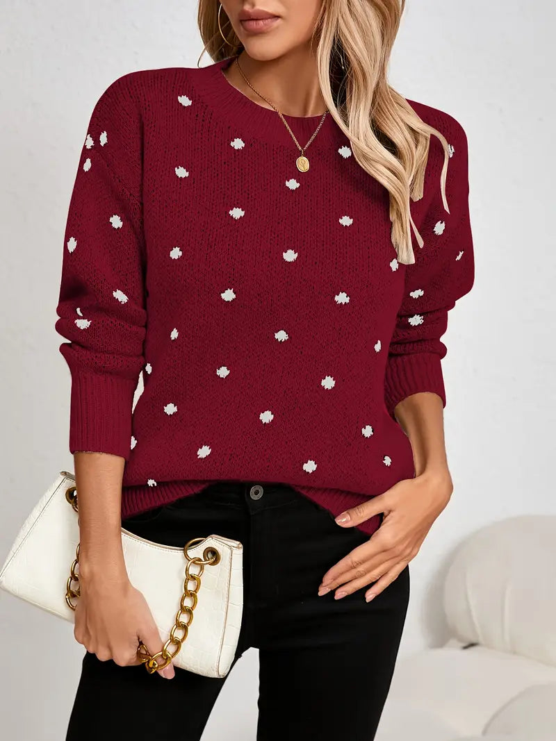 Nina - Polka Dot Knitted Sweater