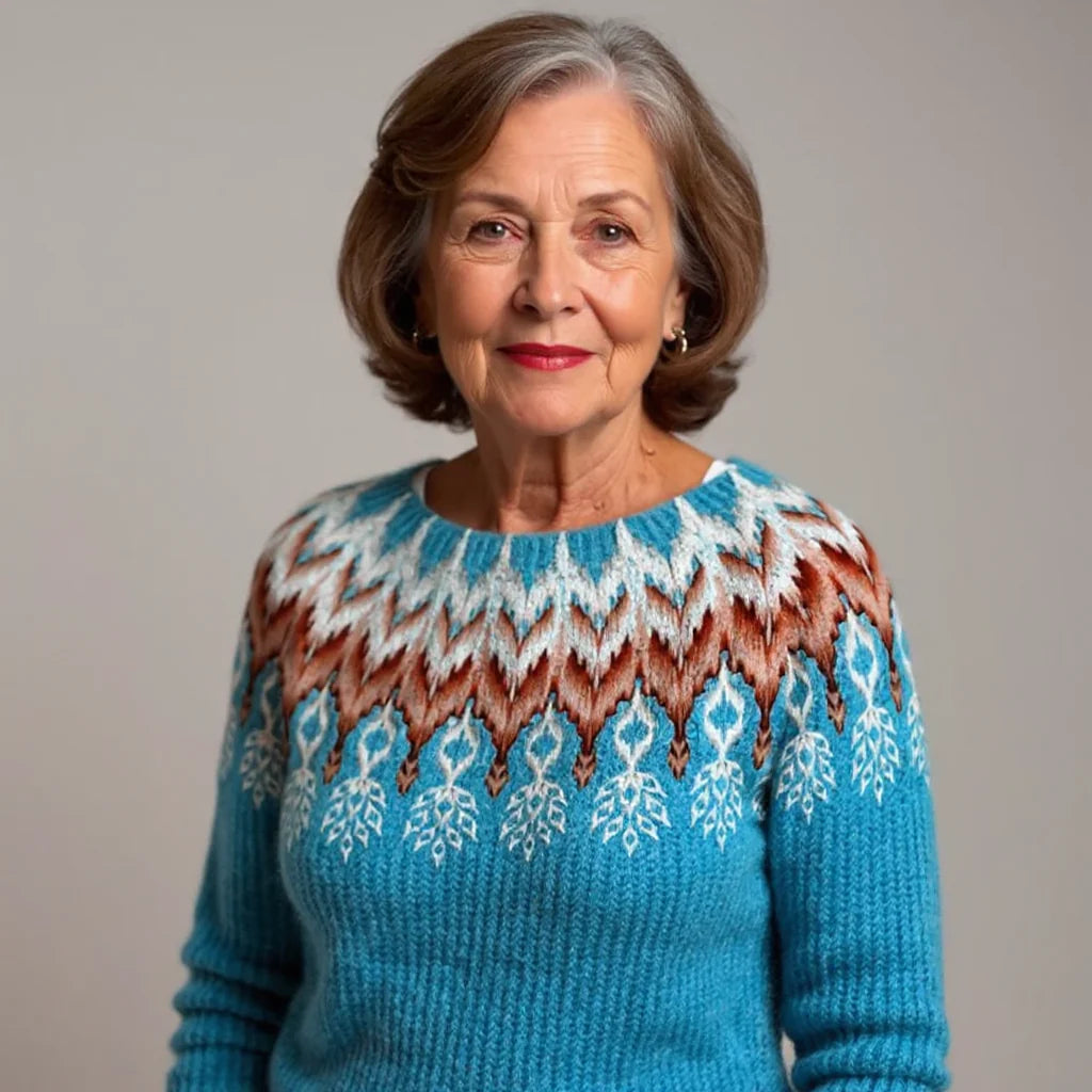 SYLVIE | NORDIC PATTERN KNIT SWEATER